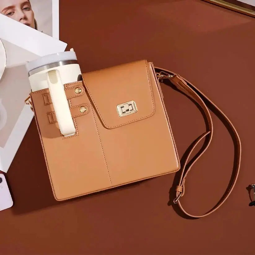 Gifthane™ Termos Bölmeli Deri Kol Çantası - Gifthane