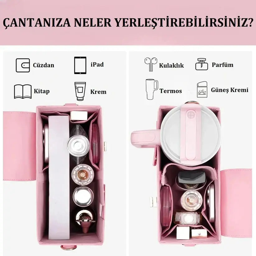 Gifthane™ Termos Bölmeli Deri Kol Çantası - Gifthane