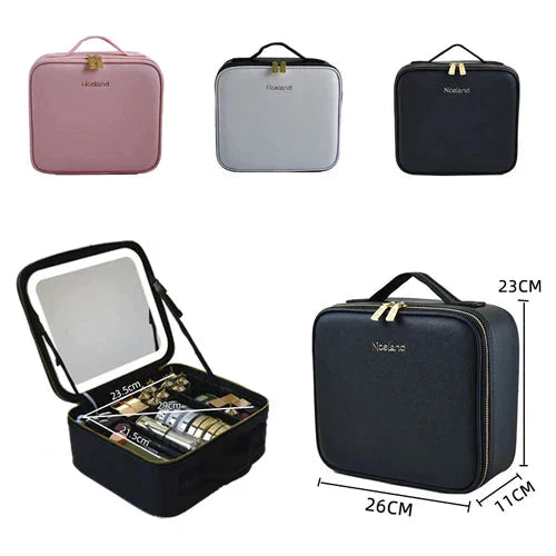 Lighted Mirror Makeup Bag