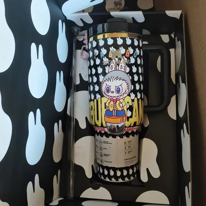 Labubu Stanley Black Insulated Cup TERMOSHANE