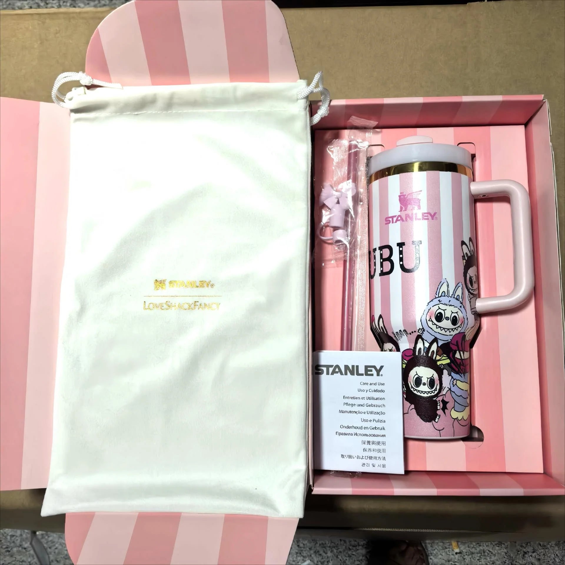 Labubu Stanley Stripe Insulated Cup TERMOSHANE