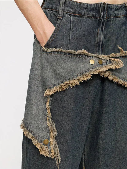 Gifthane Distressed Effect Star Unisex Pantolon