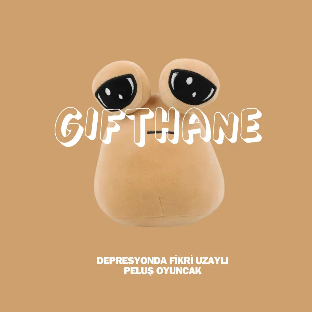 Depresyonda Fikri Uzaylı Peluş Oyuncak -Pou peluş oyuncak