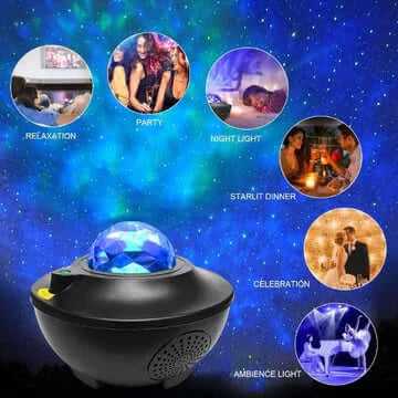 Gifthane™ Galaksi Projektör Lambası ağzı açılır kapanır timsah terlik