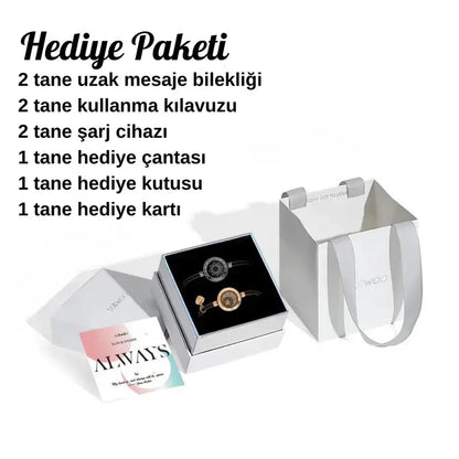 titreşimli bileklik-totwoo bileklik-sevgili bilekliği titreşimli-titreşimli çift bilekliği