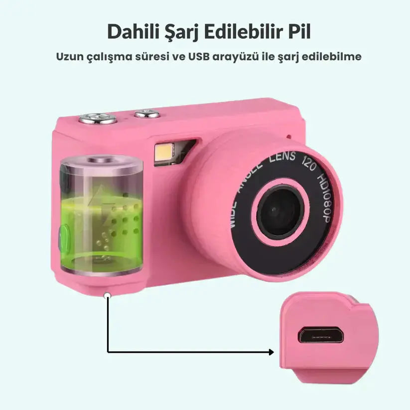 Mini Nostalgia Camera - A retro mini camera with a nostalgic design that captures every moment in a compact size.