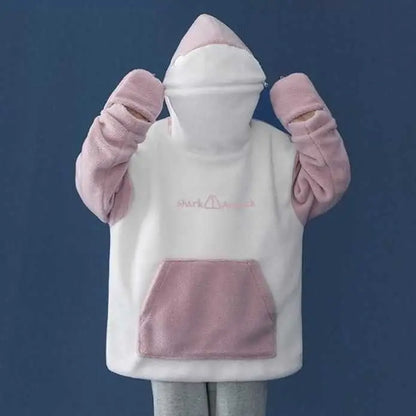 Shark Giyilebilir Battaniye Shark hoodie