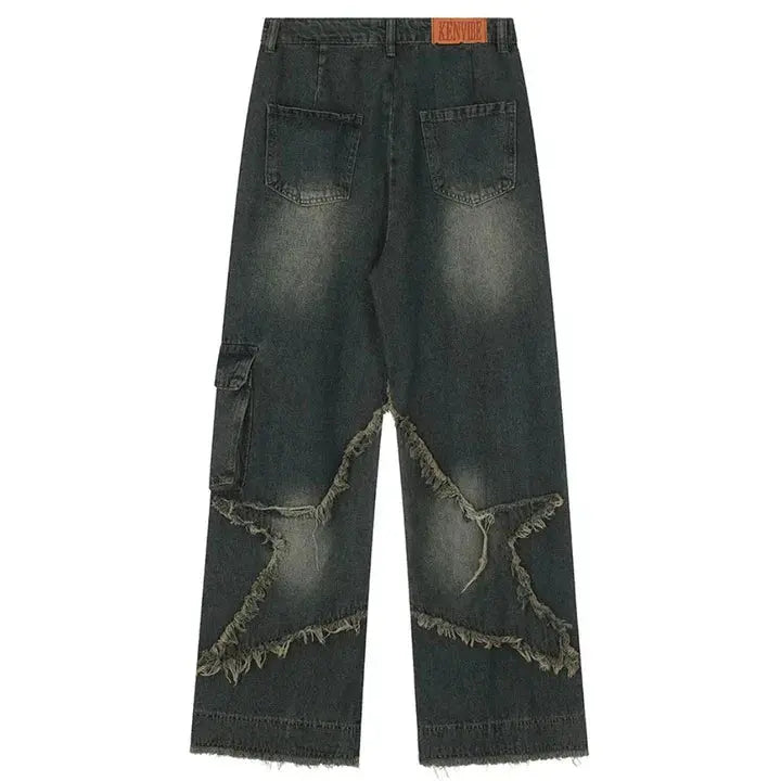Gifthane Distressed Effect Star Unisex Pantolon