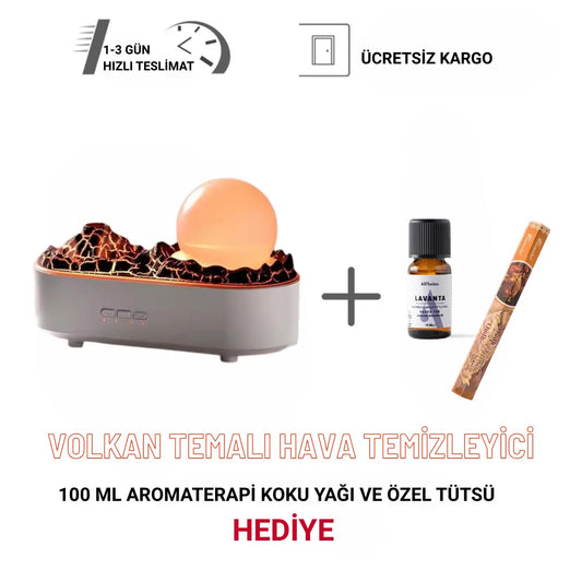 Volkan Temalı Hava Nemlendirici Difüzör