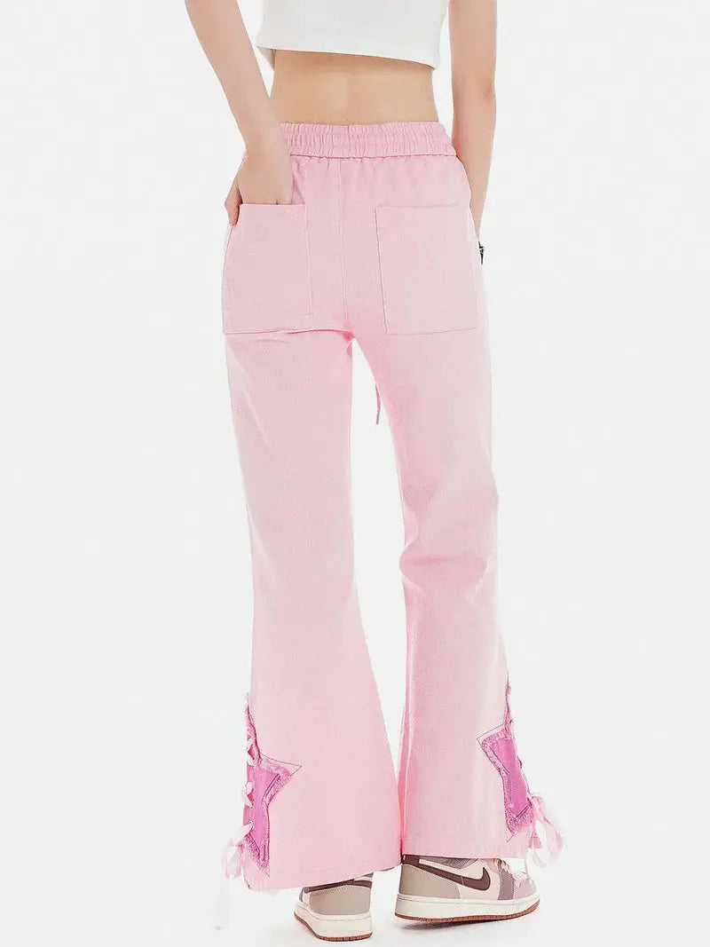 Ribbon Fringe Star Pantolon
